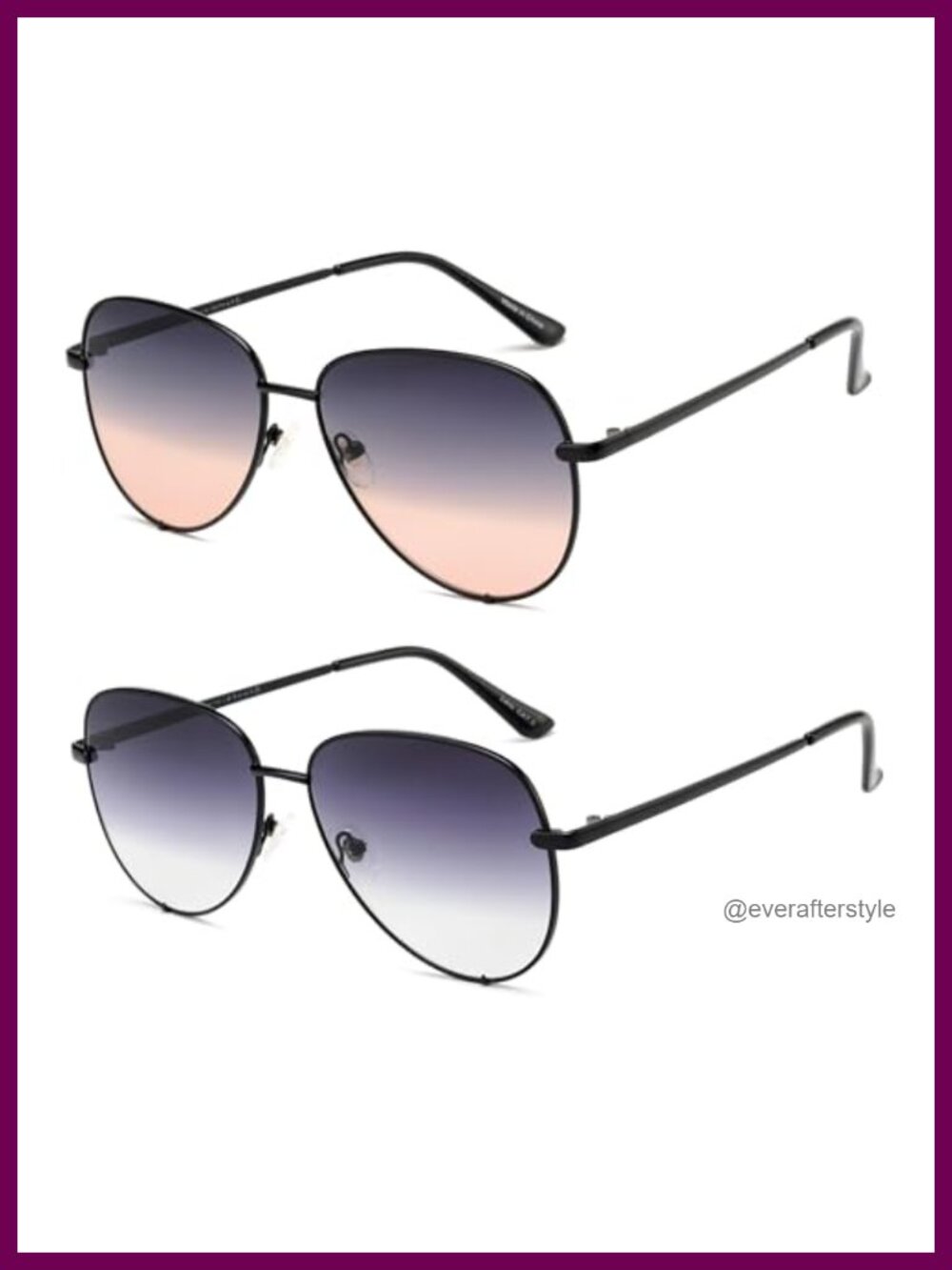 Oversized Aviator Sunglasses UV400 Full Frame Lightweight Non Slip